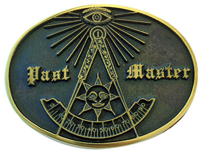 Past Master Free Mason belt buckle