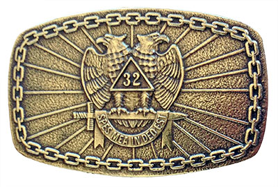 32nd Degree Freemason belt buckle
