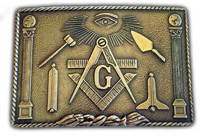 Master Mason Freemason  belt buckle