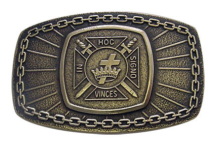 Knights Templar Freemason belt buckle