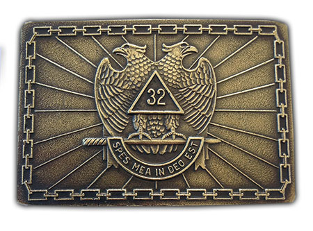 32nd Degree Freemason belt buckle