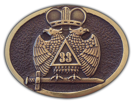 33rd Degree Freemason belt buckle